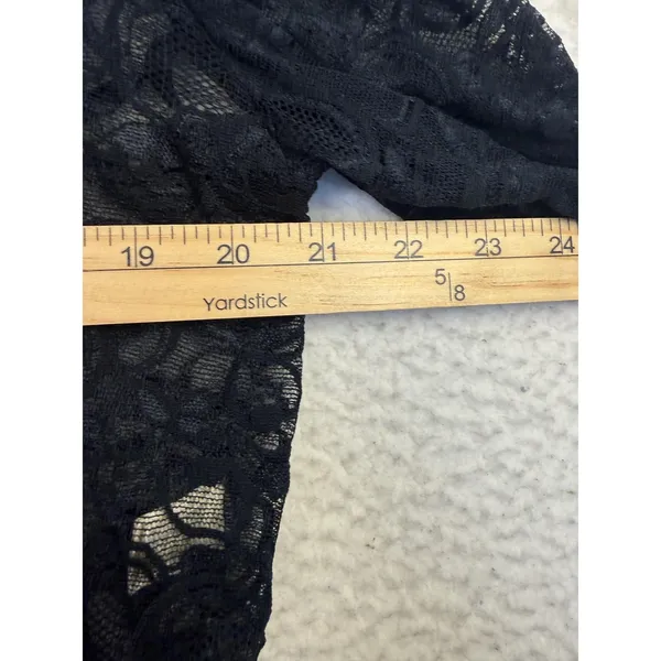 Victoria's Secret Shirt‎ Womens Medium Black Lace Sheer Whimsygoth Dark Fairy - Image 6