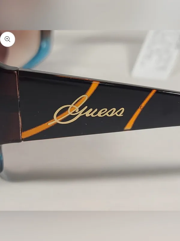 Guess Oversized Butterfly Sunglasses Brown Tortoise blue Gradient GUF200 TO-34A - Image 9