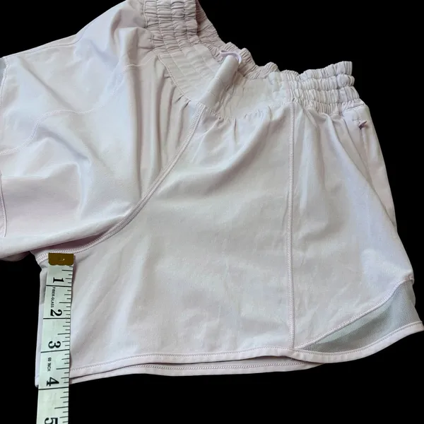 Lululemon Hotty Hot Shorts Women 4 Pink Lined Square Dot Athletic Running *flaw* - Image 10