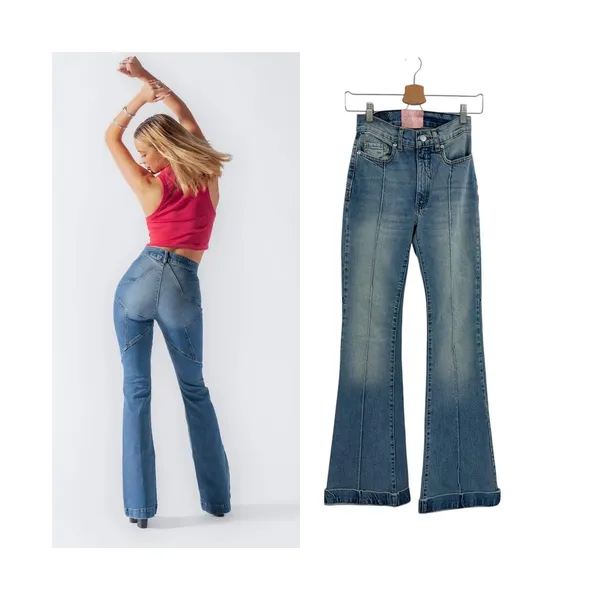 Revice Venus‎ Flare Jeans Eclipse Wash High Rise Flared Womens 24 Denim - Image 2