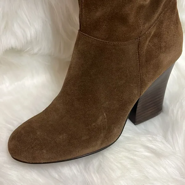 Plume by Faryl Robin Slouch Suede Knee‎ High Heeled Boots Size 9 BIN 18 - Image 3