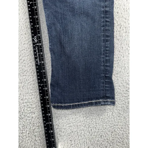 Buckle Bke Denim Jeans Women 30 Low‎ Rise Cropped Thick Stitch Y2K Western Retro - Image 5