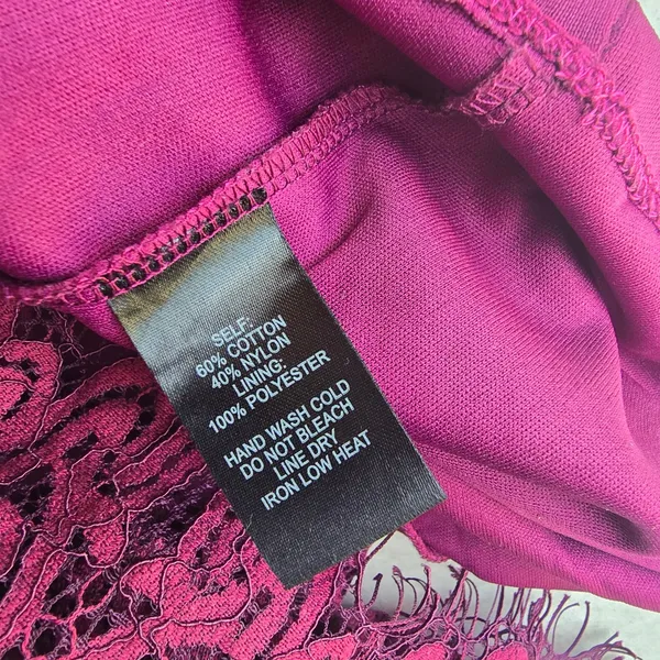 Lulus‎ Remarkable Plum Purple Floral Lace Short Sleeve Mock Neck Dress JML6912 S - Image 5