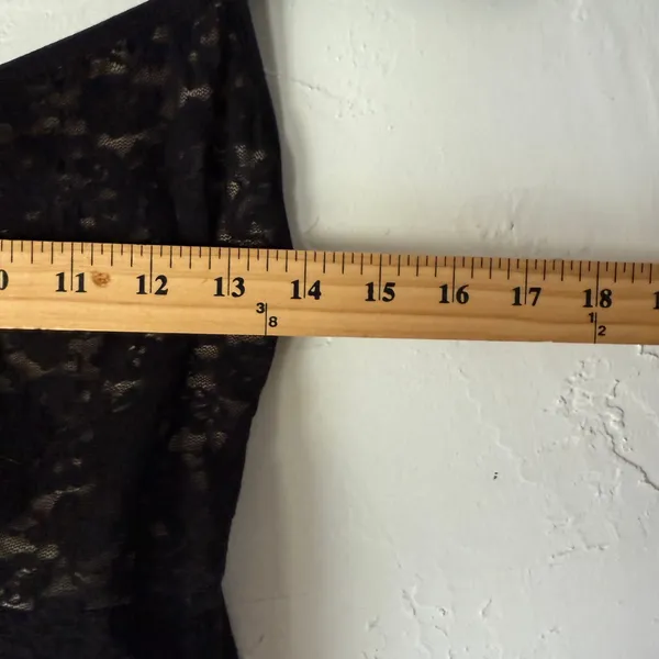Y2K Cookie Cami Black Lace‎ Sheer Whimsigoth Lingerie Tank Top Large - Image 9