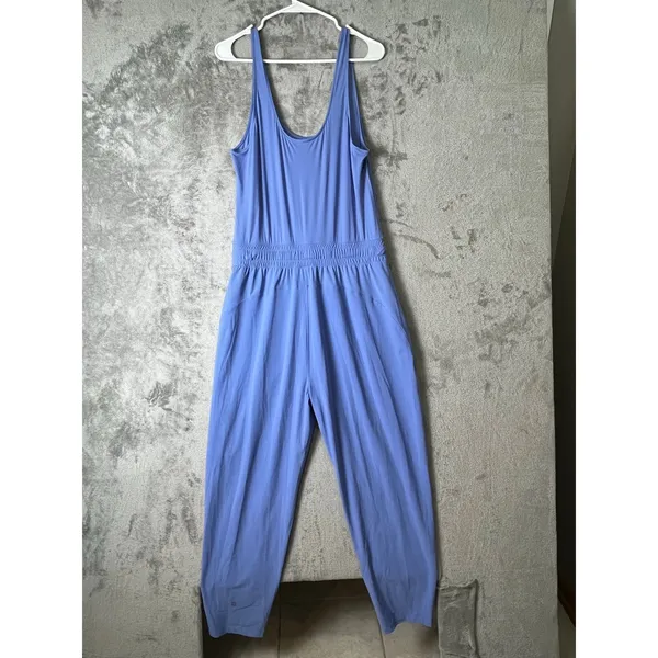 Sweaty Betty Racerback Jumpsuit Periwinkle Blue Relaxed‎ Athleisure Size 8 - Image 3