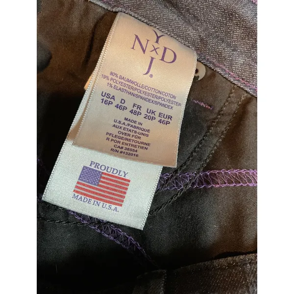 NYDJ "Billie" Mini Bootcut Jeans. Size 16 Plus Petite Blue - Image 7