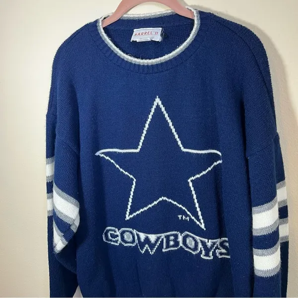 Vintage Barrel II Dallas‎ Cowboys Football Sweater XL - Image 2