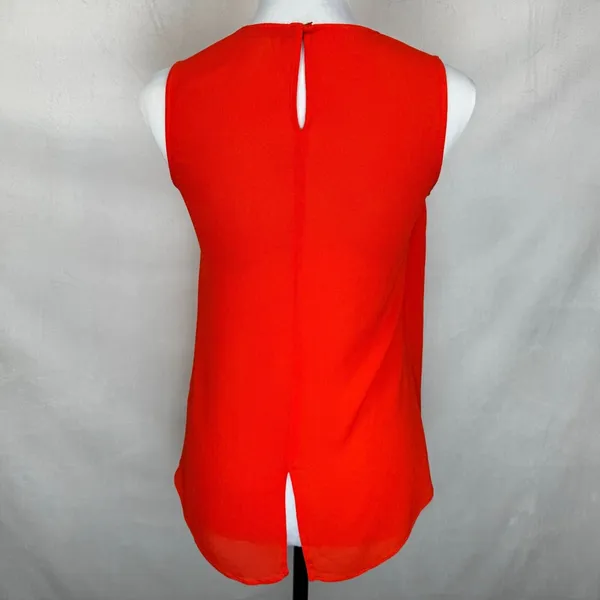 Zara Woman Tank Top Sz XS Red Faux Wrap Sleeveless - Image 3