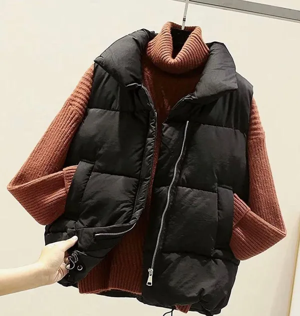 Black Puffer Vest - Image 2