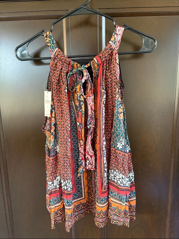 NWT Anthropologie BHANUNI BY JYOTI Beaded Embroidered Multi Pattern Top Medium - Image 10