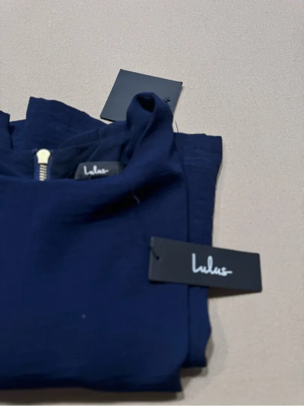 Lulu's Navy Short Sleeve Shift Mini Dress - Image 9