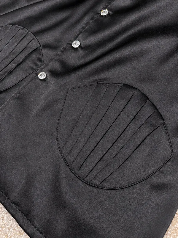 Elegant Black Satin Lace Pajama Set | 2-Piece Sleepwear - Image 3