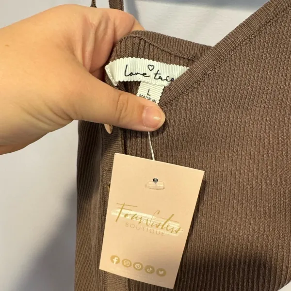 NWT brown‎ button contour bodysuit love tree - Image 3