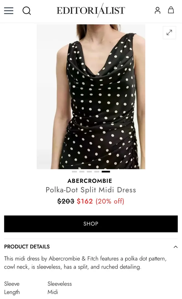 Abercrombie Dress Midi Satin - Image 9