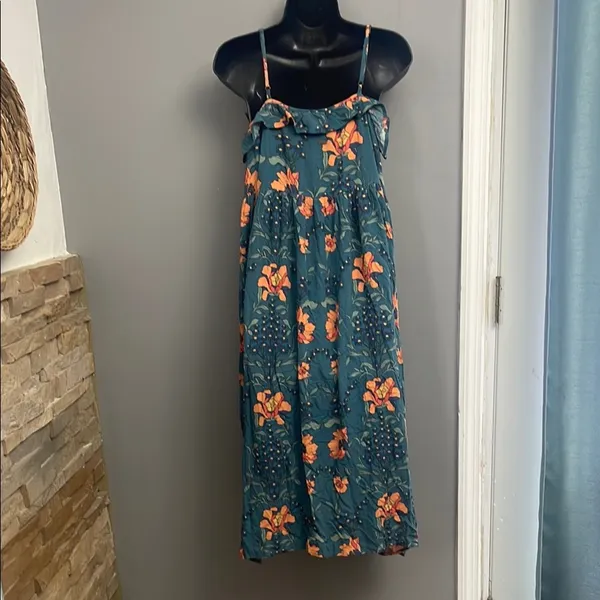 O'Neill Blue Pleated Maxi floral Sundress - Image 4
