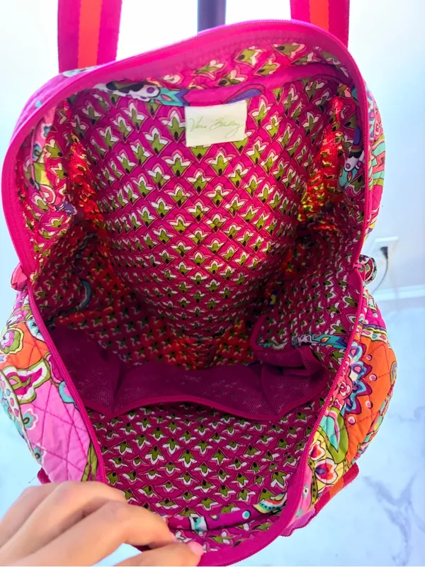 Vera Bradley Quilted Floral Weekender Bag in Magenta Pink - Image 9