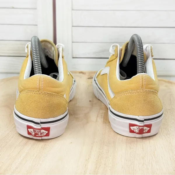 Vans Old Skool Canvas Suede Low Top Sneakers Mustard Yellow 6 Men 7.5‎ Women - Image 6