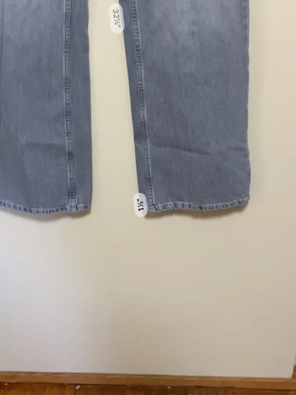 We The Free High Rise Baggy Straight Leg Jeans in Faded Gray - Image 9