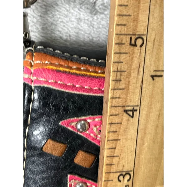 Western Rhinestone Cross Tri-Fold Wallet Crossbody Studded Cowgirl Rodeo Purse - Image 7