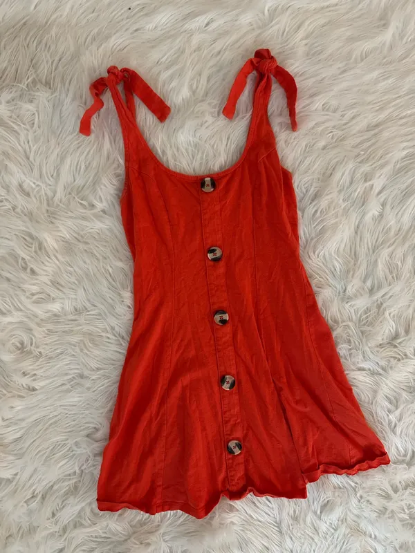 ASOS Orange Sleeveless A-Line Mini Dress - Image 2