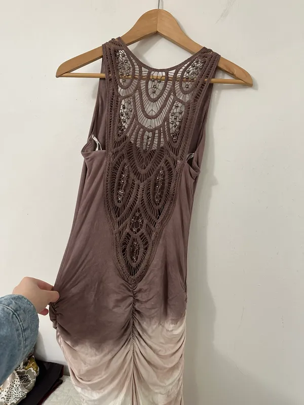 Anthropologie Crochet Backless Maxi Dress - Image 6
