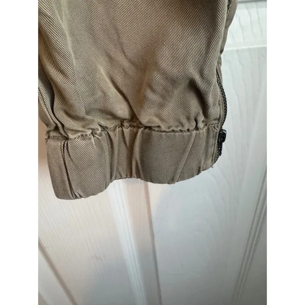 Nicole Miller New York Womens XS Lyocell Jogger Pants Tan Paperbag Waist Belted‎ - Image 2