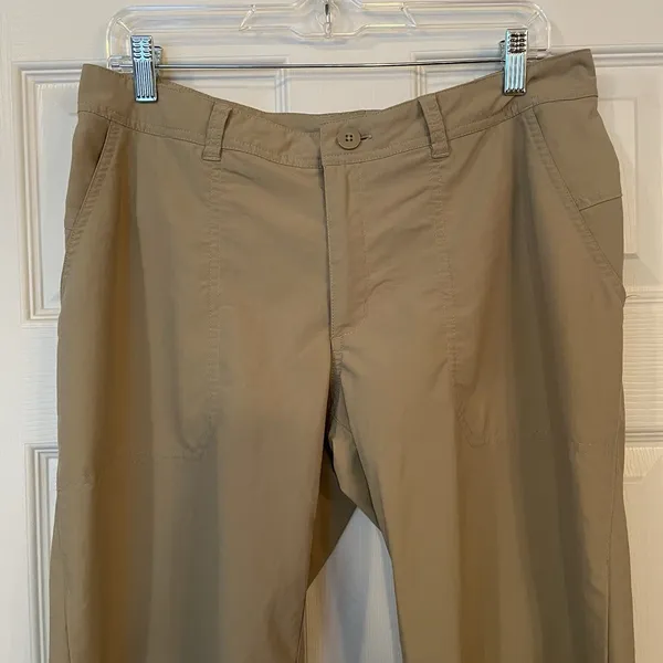 Patagonia Rock Craft Women's Pants Sz 10 Tan Roll Up‎ Climbing Trekking 40+UPF - Image 2