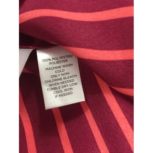 LOFT‎ Red Orange Striped Sleeveless Blouse Size XS - Image 6