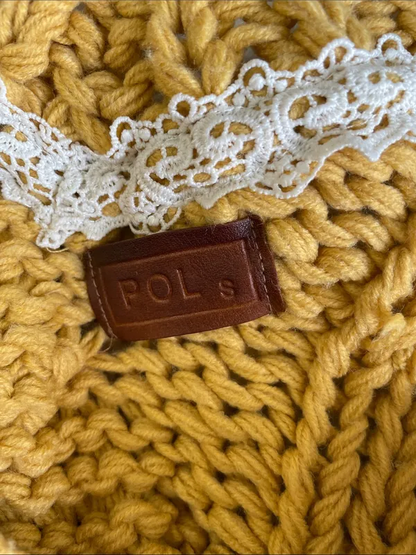 POL mustard cable knit oversized sweater - Image 4