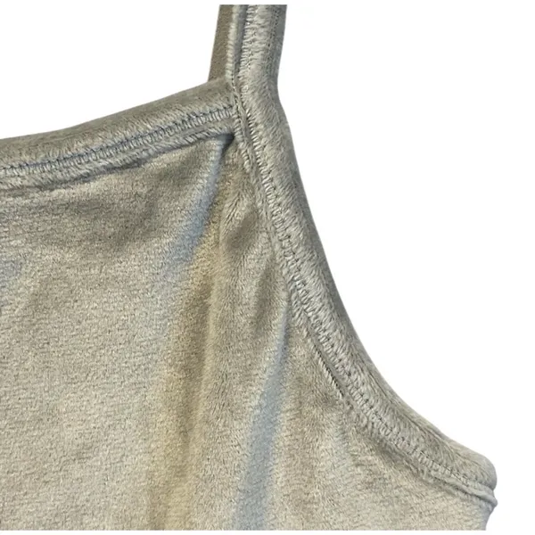 SKIMS Velour Cami Women Large Smoke Grey 0883 Square Neck‎ Spaghetti Strap NWT - Image 3