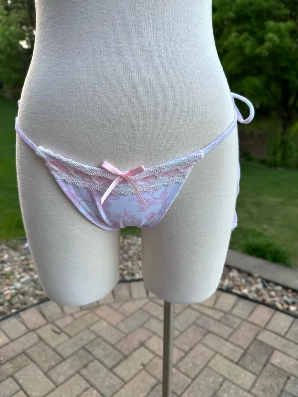 Colorful Natalie Pink And White Floral Bikini - Image 7