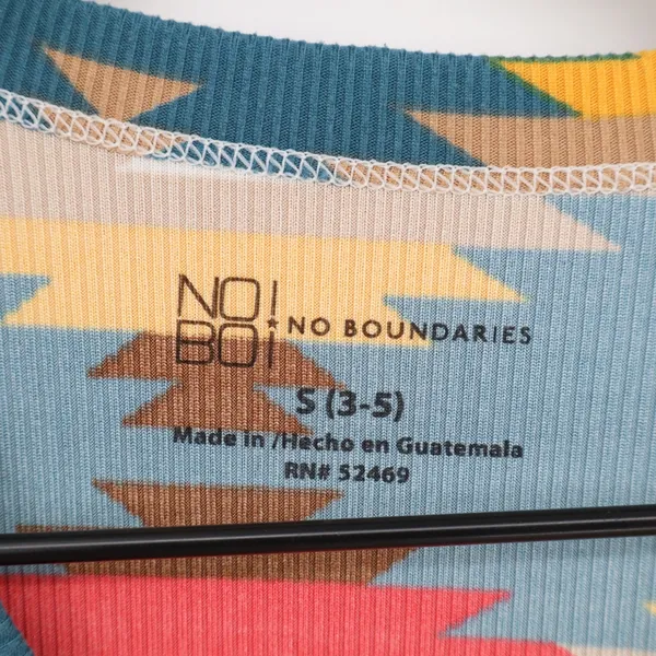 No Boundaries Top Womens S NB42100017550P Multi Southwestern Ribbed Excellent - Image 2