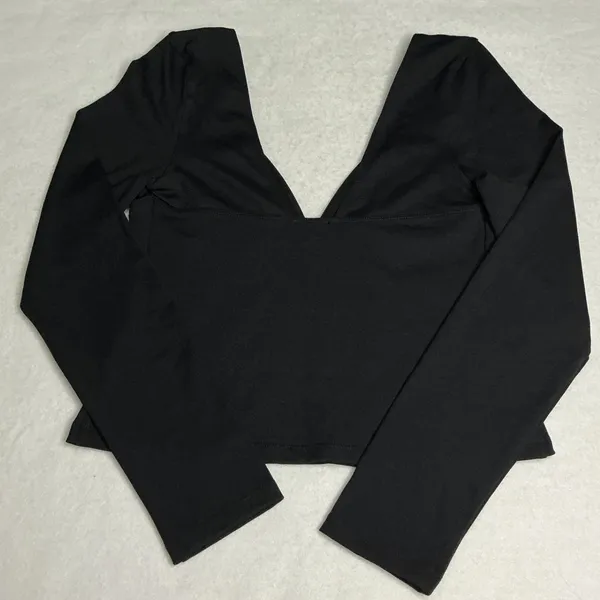 Intimately by Free People Duo Corset Long‎ Sleeve Black Cami Women Medium - Image 4