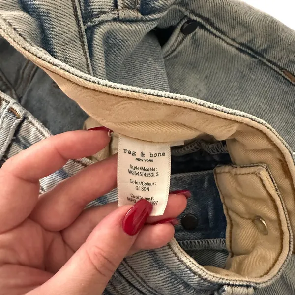 RAG & BONE Maya High Rise‎ Ankle Straight Denim in Olson Sz 24 - Image 6