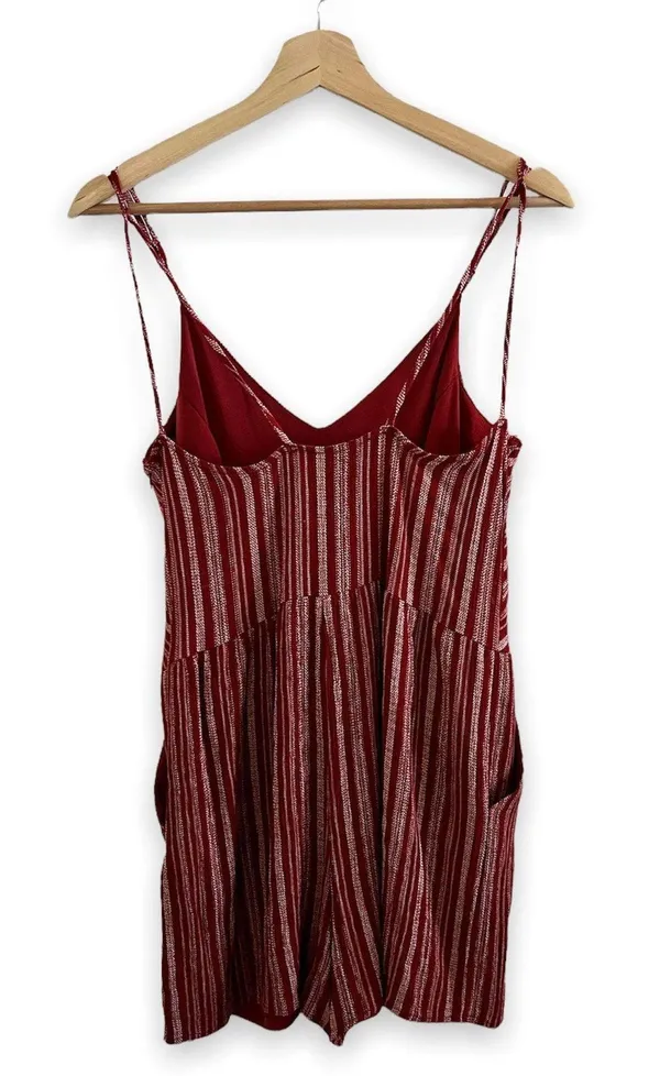 One Clothing Red Striped Romper - Image 2