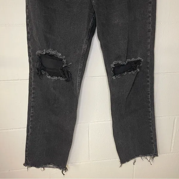 Abercrombie & Fitch The Ankle Straight Ultra High Rise in Black Size 30/10R - Image 5
