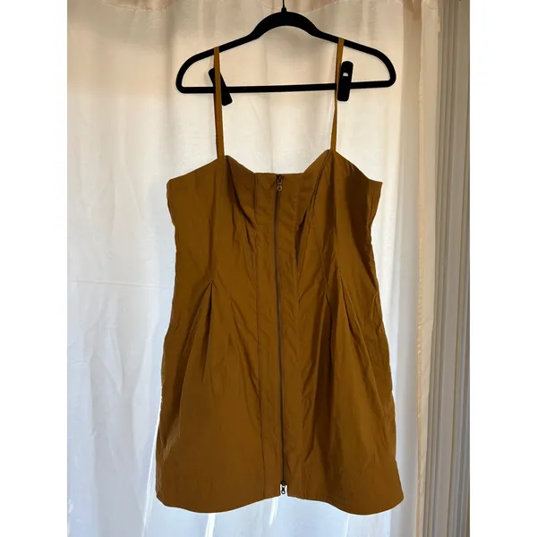 MAEVE New Anthropologie Structured Zip-Front Mini Dress Size XL - Image 3