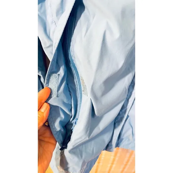 Columbia Sportwear Company water resistant rain light blue hooded Jacket coat - Image 6