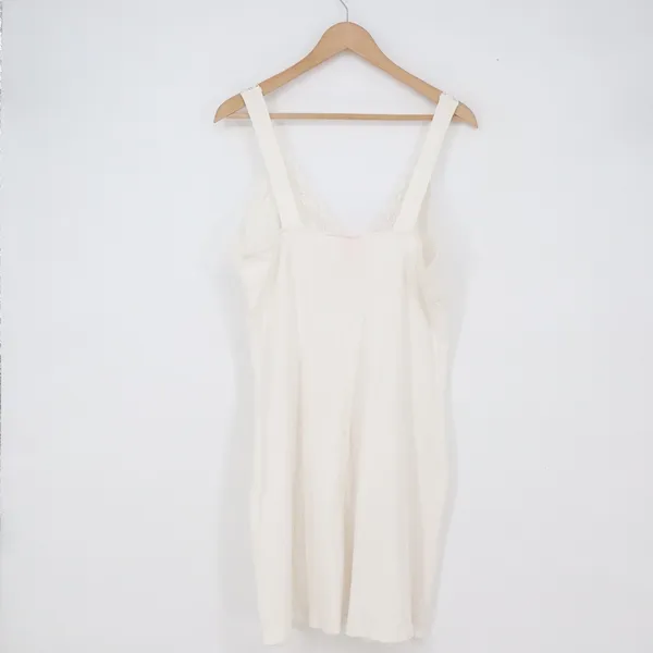 Enchanted Nightgown Womens XL White Crochet Lace Trim Crinkle Sleepwear NWOT - Image 9