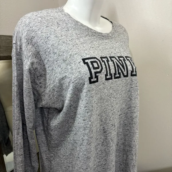 PINK Victoria's Secret Heather Gray Top - Image 10