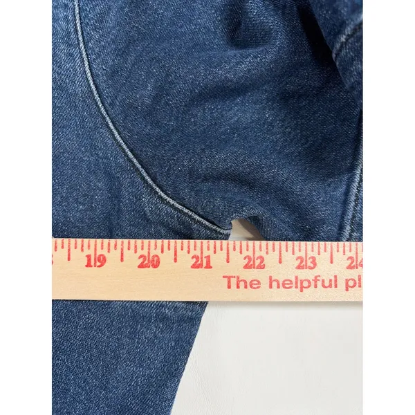 Rails Blue Moon Denim Jumpsuit Wide Leg V-Neck Button Front Blue XXL - Image 4