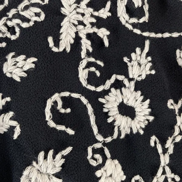 Free People Pennies Squel Navy Sheer Embroidered Top Size Small - Image 7