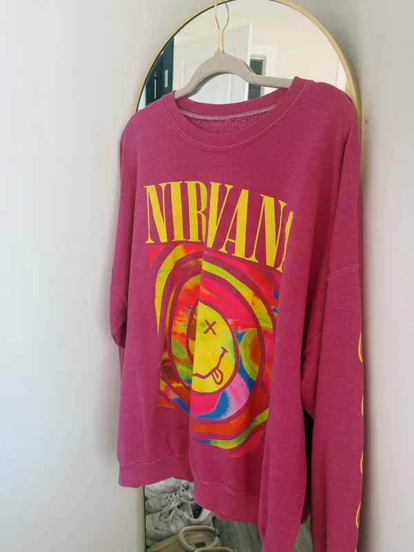 Nirvana Urban Outfitters Sweatshirt Pink - Image 2