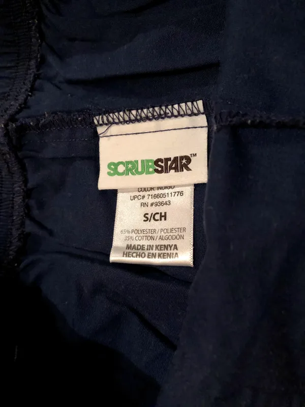 Scrubstar Navy Blue Scrub Top - Image 5