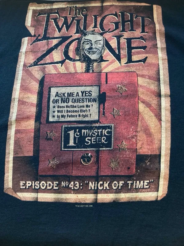 The Twilight Zone "Nick of Time" Mystic Seer Graphic Tee | Small | 2017 CBS - Image 2