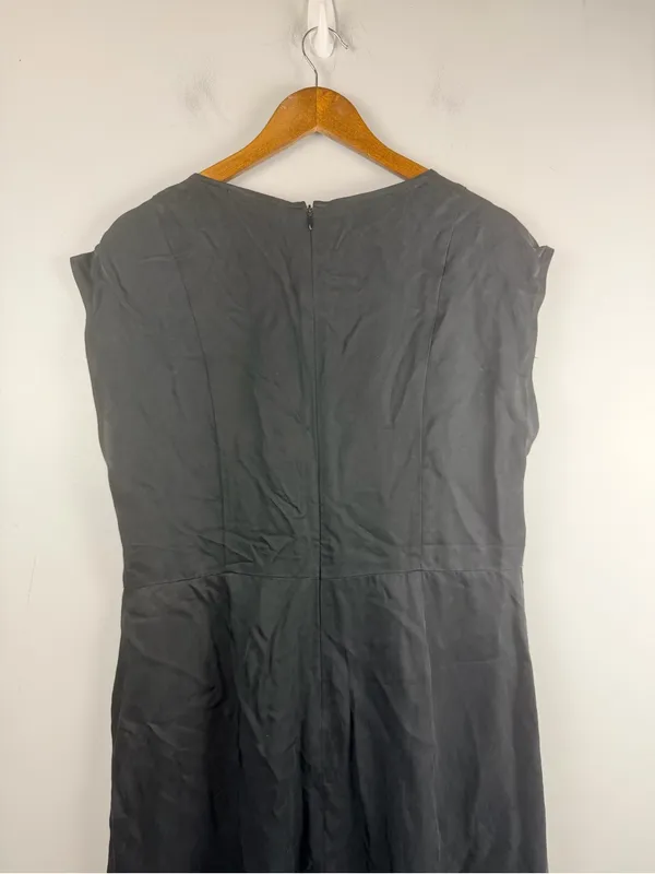 New Madewell Seamed Wide-Leg Jumpsuit in black size 14 - Image 6