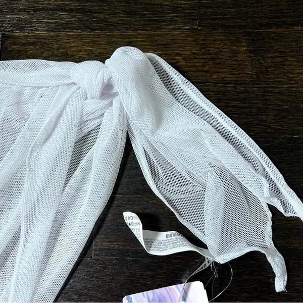 Forever 21 NWT White Mesh Swim Coverup Skirt - Image 3