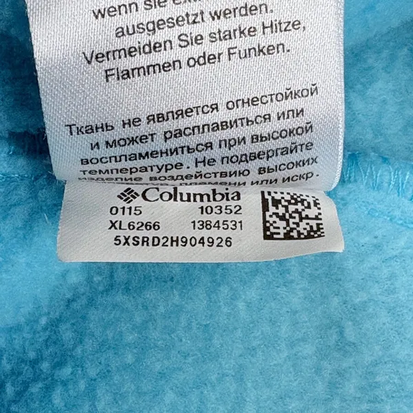 Columbia Fleece Jacket‎ Full Zip Aqua Blue Womens Size S Winter Outerwear Warm - Image 9