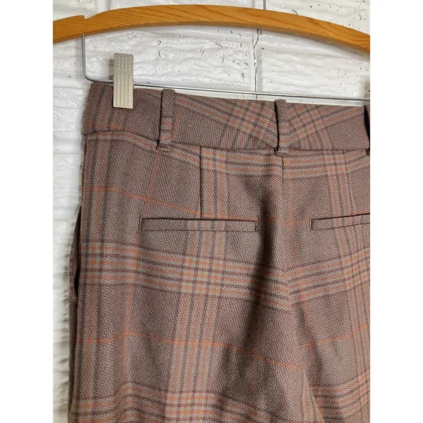 Aritzia Wilfred brown plaid slacks trousers women's‎ size 0 modern trendy - Image 6