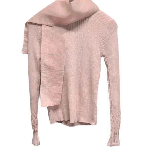 Nancy Pink Dust Sparkle Sweater Size Extra Large Bow‎ NEW - Image 7